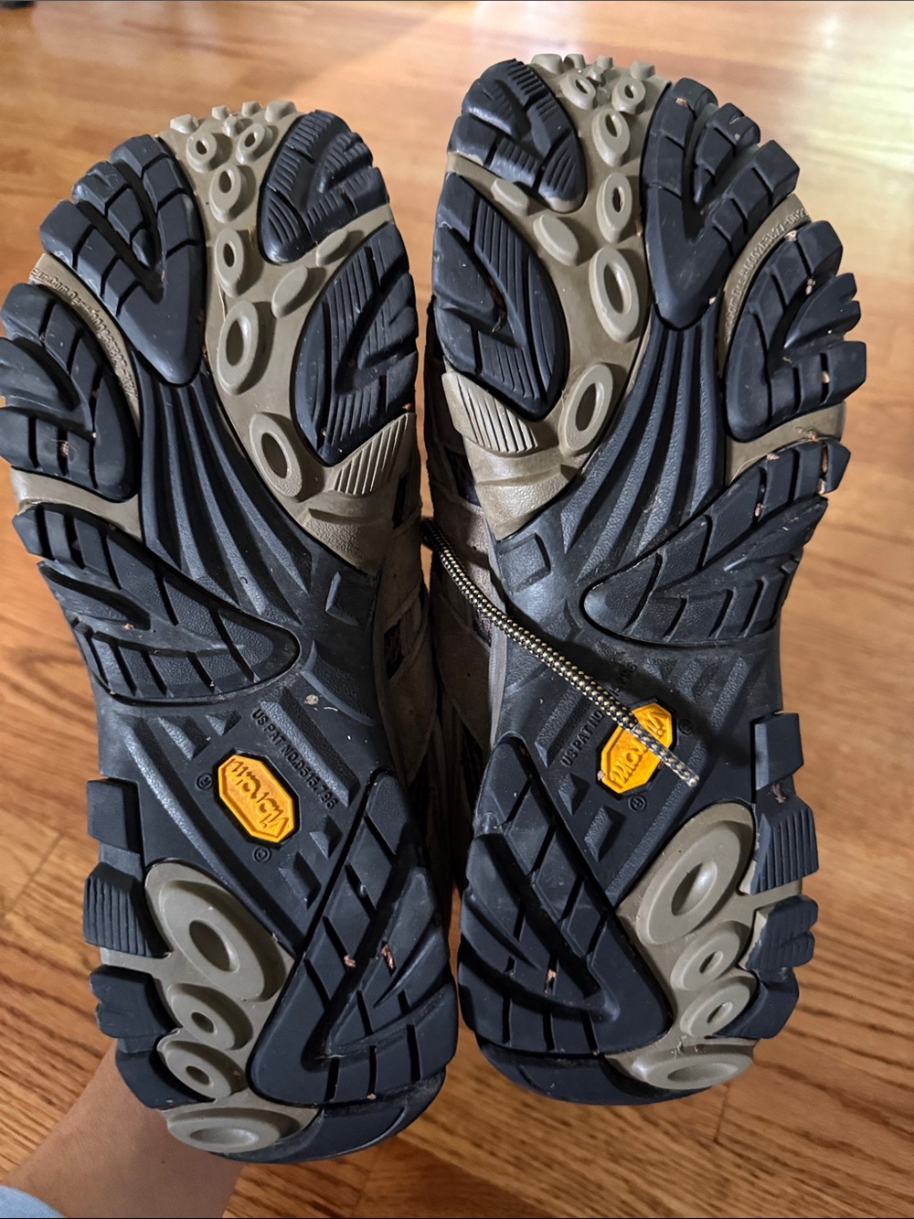 EUC Men's Merrell Trail Hiking Shoes in Grey and Black Sz 12 - Picture 3 of 5